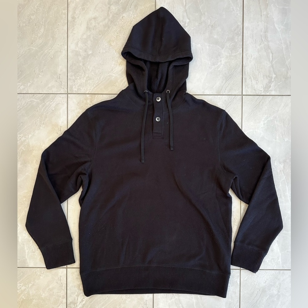 Van Heusen Hooded Sweater - Black, Medium